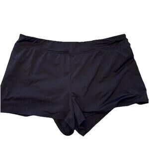 Lands' End Beach‎ Living Womens Black Swim Shorts Modest Size 16P